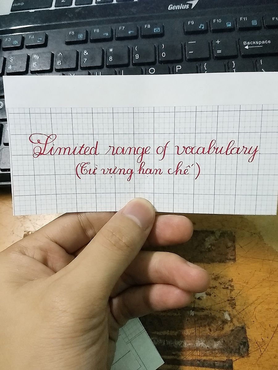 Thẻ từ vựng tiếng Anh viết tay dùng để học mọi lúc mọi nơi